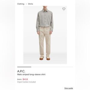 A.P.C. Malo Striped Long-Sleeve Shirt